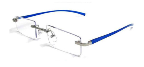 aluminum reading glasses blue