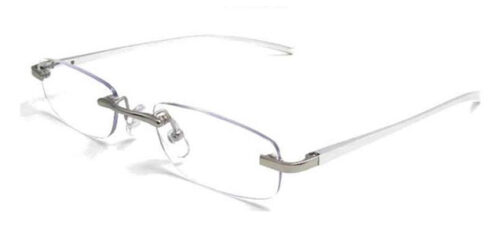 metal reading glasses silver